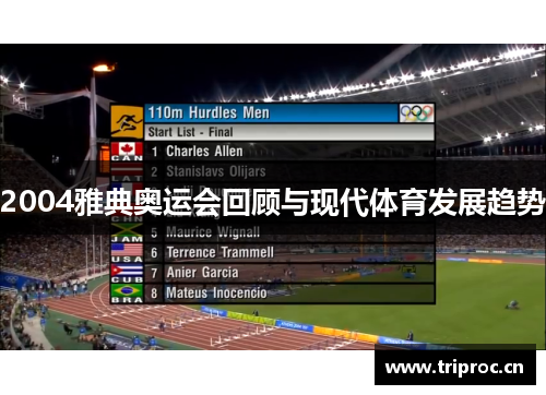 2004雅典奥运会回顾与现代体育发展趋势