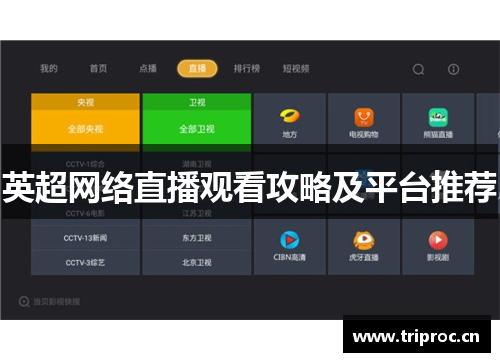 英超网络直播观看攻略及平台推荐